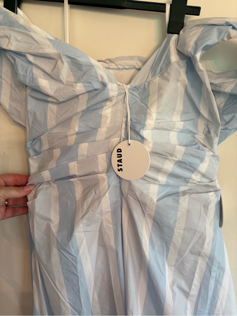 STAUD ‘Lipari’ gown in Adriatic Blue Stripe NWT Sz10 - Picture 3 of 7